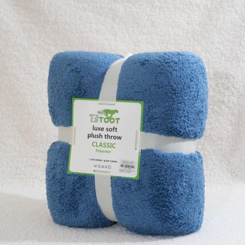 بطانية بتصميم مميز لون ازرق مقاس 200x230 سم