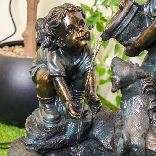 نافورة مياة بتصميم أطفال صغار مقاس 70x50x30 سم