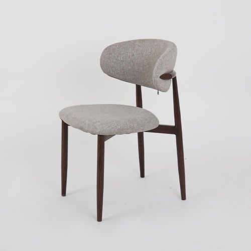 كرسي قماش بقواعد معدن لون رمادي X بني مقاس 45x48x7...