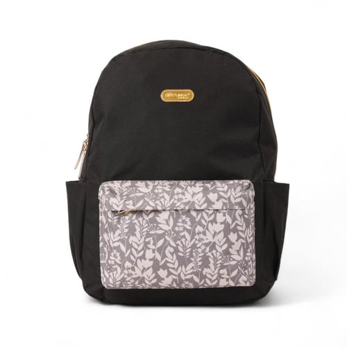 مجموعة شنطة ظهر مدرسية 4 في 1 بتصميم مميز لون اسود