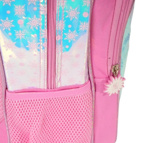 حقيبة ظهر شكل سنو جيرل مع مقلمة لون زهري