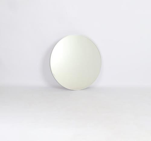 مرايا جدارية بتصميم عصري أنيق لون فضي -80سم