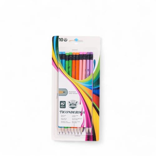 مجموعة أقلام رصاص اتش بي بألوان متنوعة وجذابة – 10...