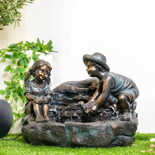 نافورة مياة بتصميم أطفال صغار مقاس 46x60 سم