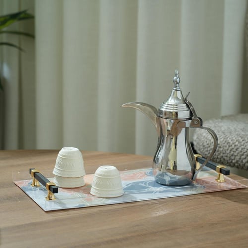 صينية تقديم اكريلك بتصميم مميز بالوان متعددة مقاس...