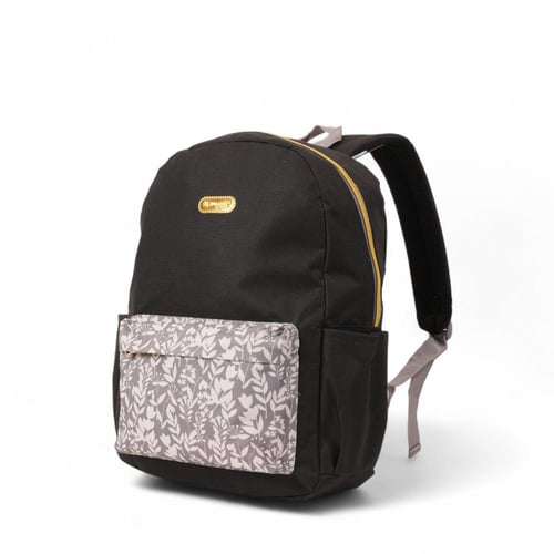 مجموعة شنطة ظهر مدرسية 4 في 1 بتصميم مميز لون اسود