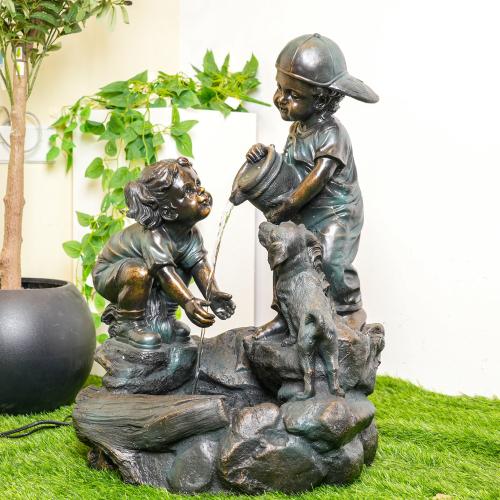 نافورة مياة بتصميم أطفال صغار مقاس 70x50x30 سم