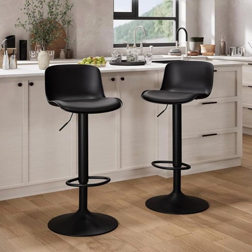 كرسي بار معدن لون أسود مقاس 103x30 سم