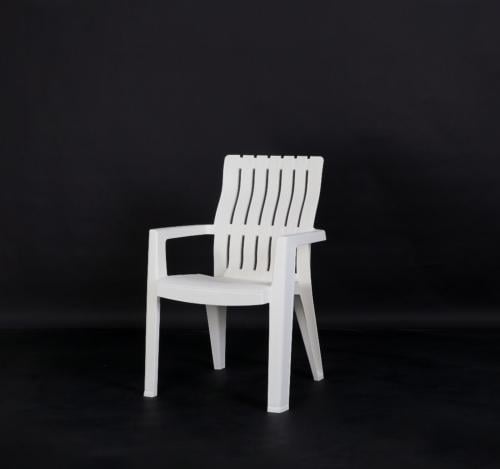 كرسي فايبر بتصميم متين وخفيف لون ابيض