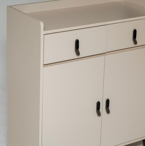 خزانة أحذية بيج ببابين ودرجين بتصميم عملي وعصري -...