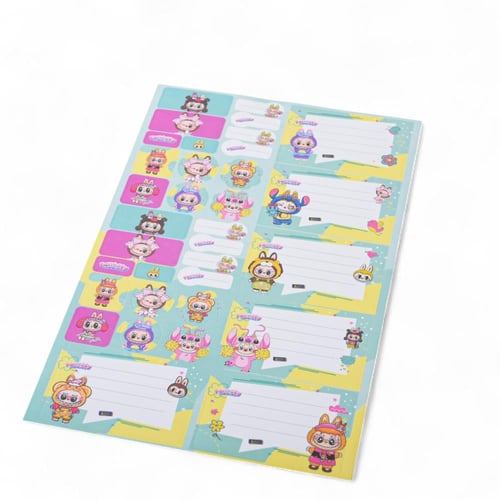 ملصقات اسماء مدرسية للكتب والدفاتر بطبعة لابوبو –...