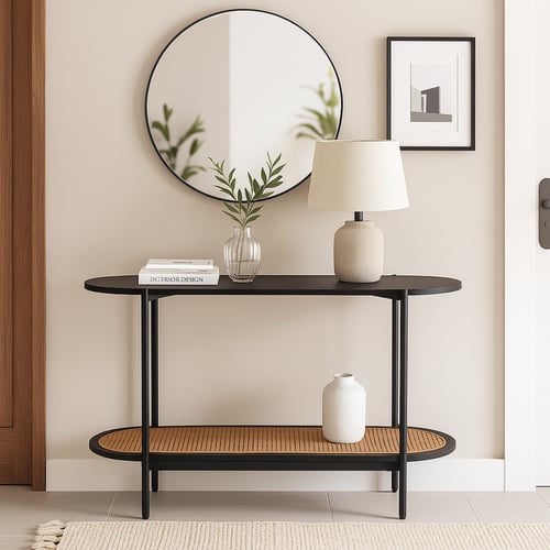 كونسول دورين لون بني x أسود مقاس 75x40x120 سم