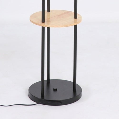 اباجورة ستاند بتصميم عصري باللون الأسود x الأبيض