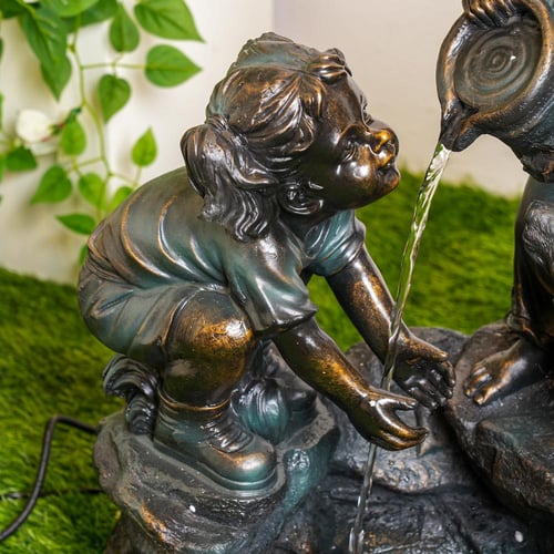 نافورة مياة بتصميم أطفال صغار مقاس 70x50x30 سم