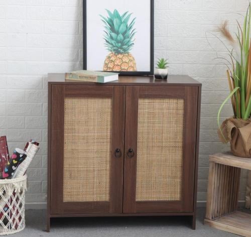 دولاب تخزين بتصميم مميز باللون البيج والبنى مقاس 8...