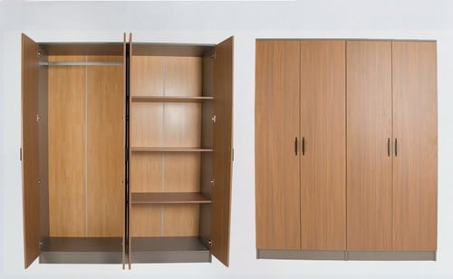 دولاب خشبي بتصميم عصري وأنيق -160x54x200 سم- لون خ...