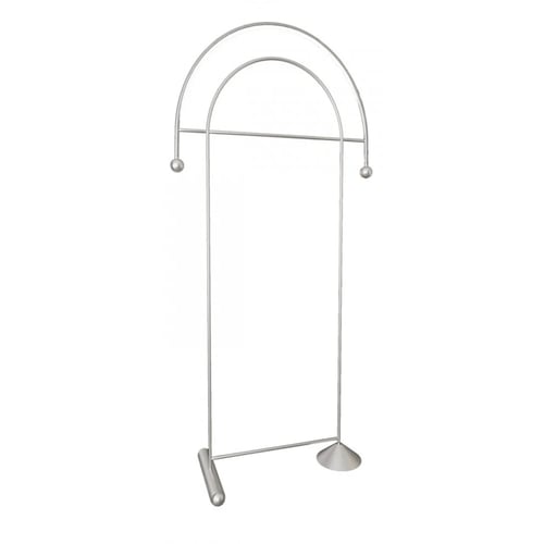 شماعة ملابس حديد بتصميم مميز لون فضي مقاس 30x95x21...