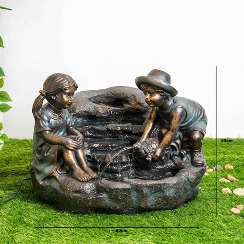 نافورة مياة بتصميم أطفال صغار مقاس 46x60 سم