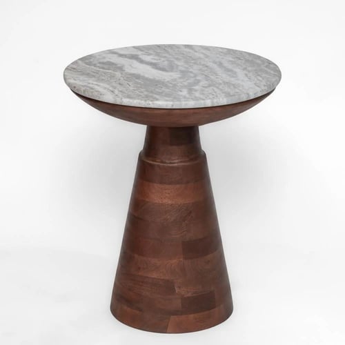 طقم طاولات بتصميم عصرى خشب هندي طبيعي سطح رخام طبي...