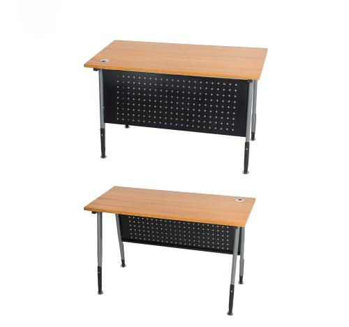 مكتب خشب لون بني فاتح x أسود مقاس 120x60x75 سم