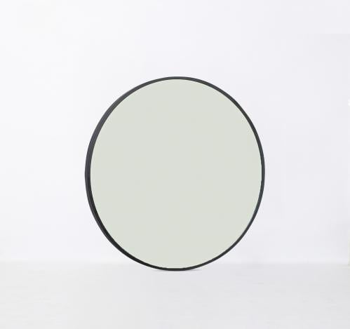 مرايا جدارية بتصميم مميز لون اسود 80 سم