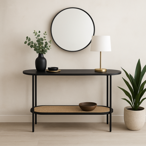 كونسول دورين لون بني x أسود مقاس 75x40x120 سم