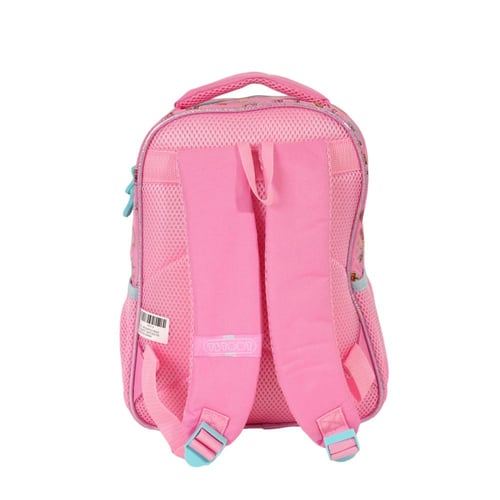 شنطة ظهر لولا مع مقلمة لون وردي فاتح