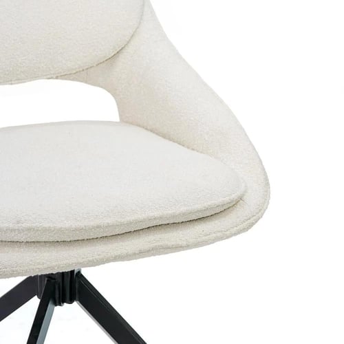 كرسى مفرد بتصميم مميز باللون البيج مقاس 89x45x45 س...