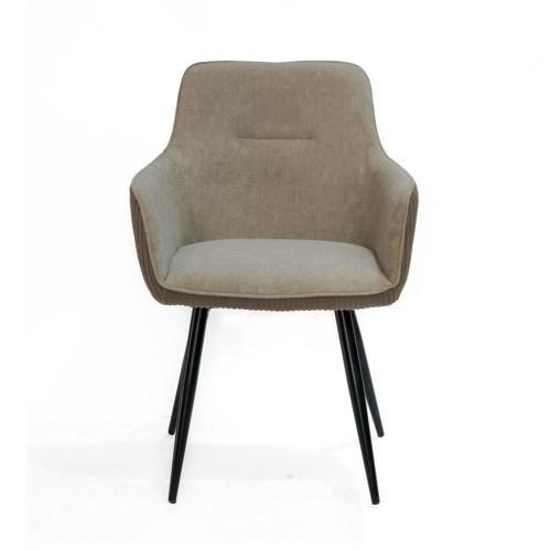 كرسى مفرد بتصميم مميز باللون البيج والبنى مقاس 89x...