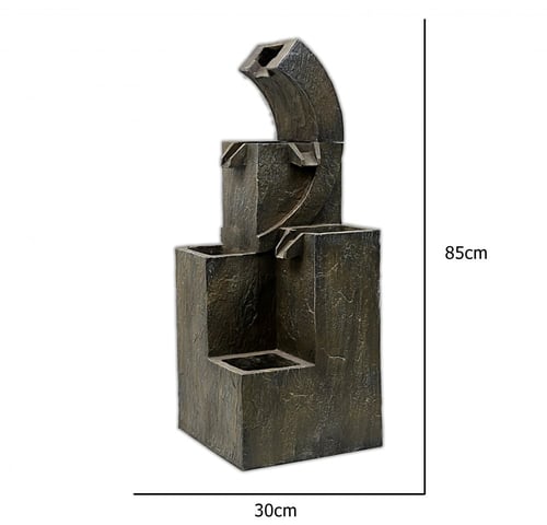 نافورة مياة مكونة من طبقات بشكل صخري مقاس 30×85 سم