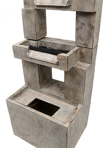 نافورة مياة مكونة من طبقات لون رمادي مقاس 40×34×90...