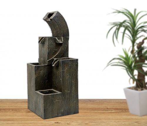 نافورة مياة مكونة من طبقات بشكل صخري مقاس 30×85 سم