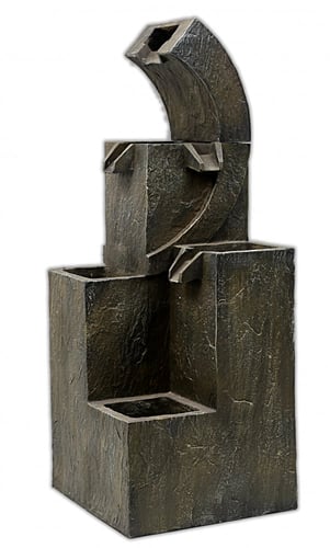 نافورة مياة مكونة من طبقات بشكل صخري مقاس 30×85 سم