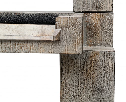 نافورة مياة مكونة من طبقات لون رمادي مقاس 40×34×90...