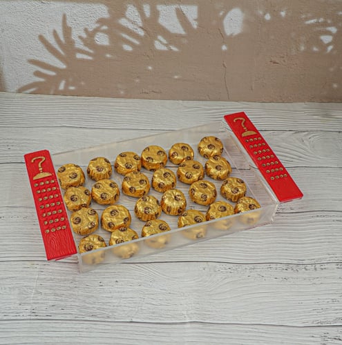 صينية تقديم الحلوى اكريلك بيد على الطراز الإسلامي...