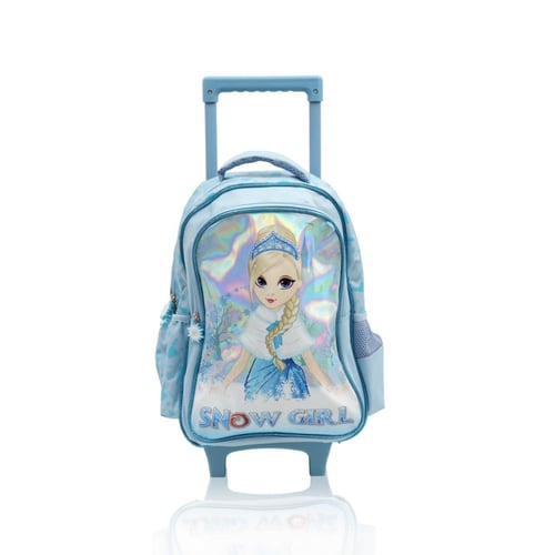 شنطة مدرسية ترولي سنو جيرل مع مقلمة لون ازرق فاتح...
