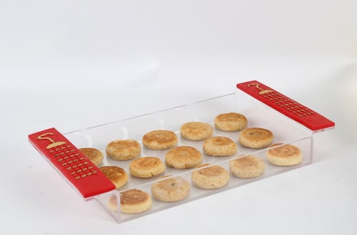 صينية تقديم الحلوى اكريلك بيد على الطراز الإسلامي...