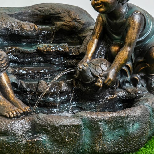 نافورة مياة بتصميم أطفال صغار مقاس 46x60 سم