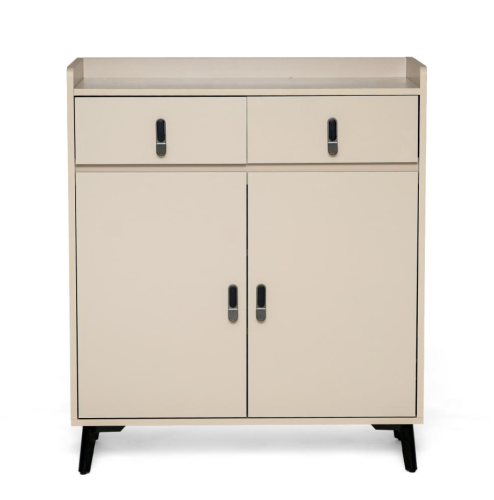 خزانة أحذية بيج ببابين ودرجين بتصميم عملي وعصري -...