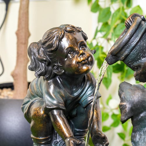 نافورة مياة بتصميم أطفال صغار مقاس 70x50x30 سم