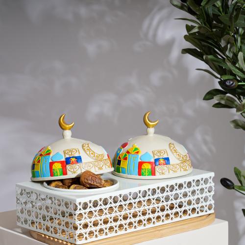 طقم تمرية بستاند شبكي تصميم رمضاني مقاس 15*28*15 س...