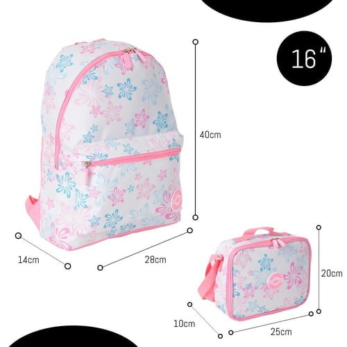 مجموعة شنطة ظهر مدرسية تولي 4 في 1 بتصميم مميز لون...