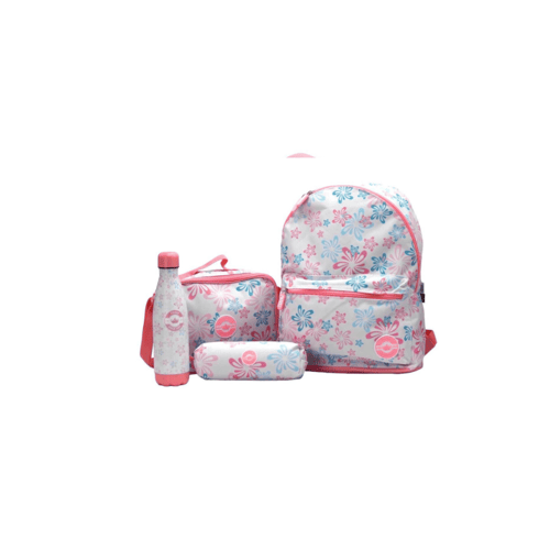 مجموعة شنطة ظهر مدرسية تولي 4 في 1 بتصميم مميز لون...