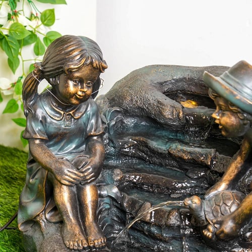 نافورة مياة بتصميم أطفال صغار مقاس 46x60 سم