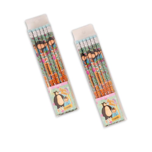 مجموعة اقلام رصاص بمحاية بتصميم سارة و الدب 1+1 مج...