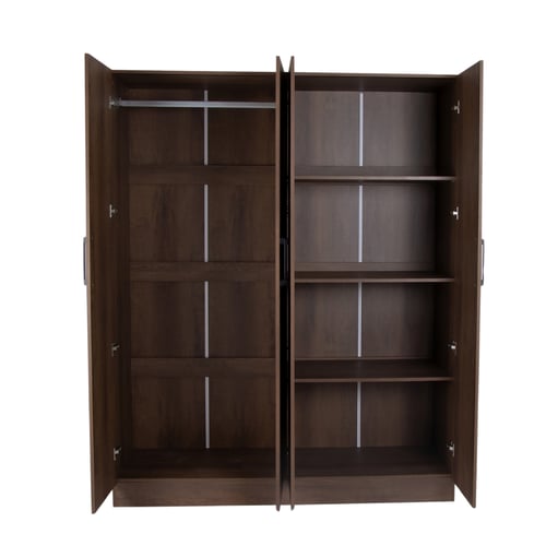 دولاب خشبي بتصميم عصري وأنيق -160x54x200 سم- لون ب...