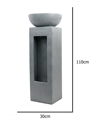 نافورة مياه أنيقة مكونة من طابق واحد باللون الرماد...