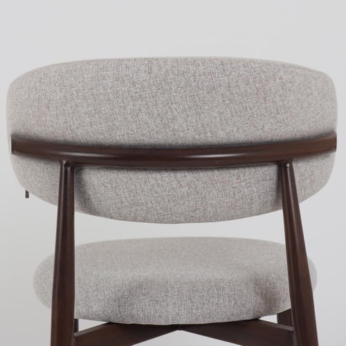 كرسي قماش بقواعد معدن لون رمادي X بني مقاس 45x48x7...