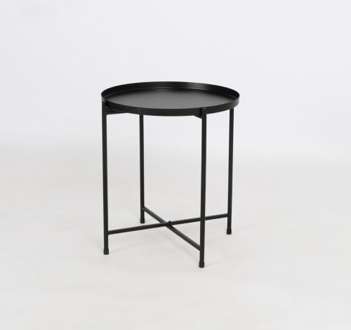 طاوله خدمه دائريه بتصميم مميز 43x46 سم لون اسود