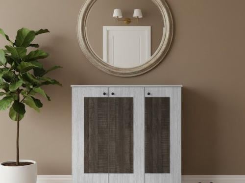 دولاب أحذية خشبي أنيق - مقاس34×60×91 سم